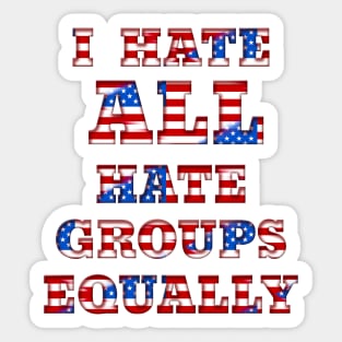 I Hate All Hate Groups Equally Sticker